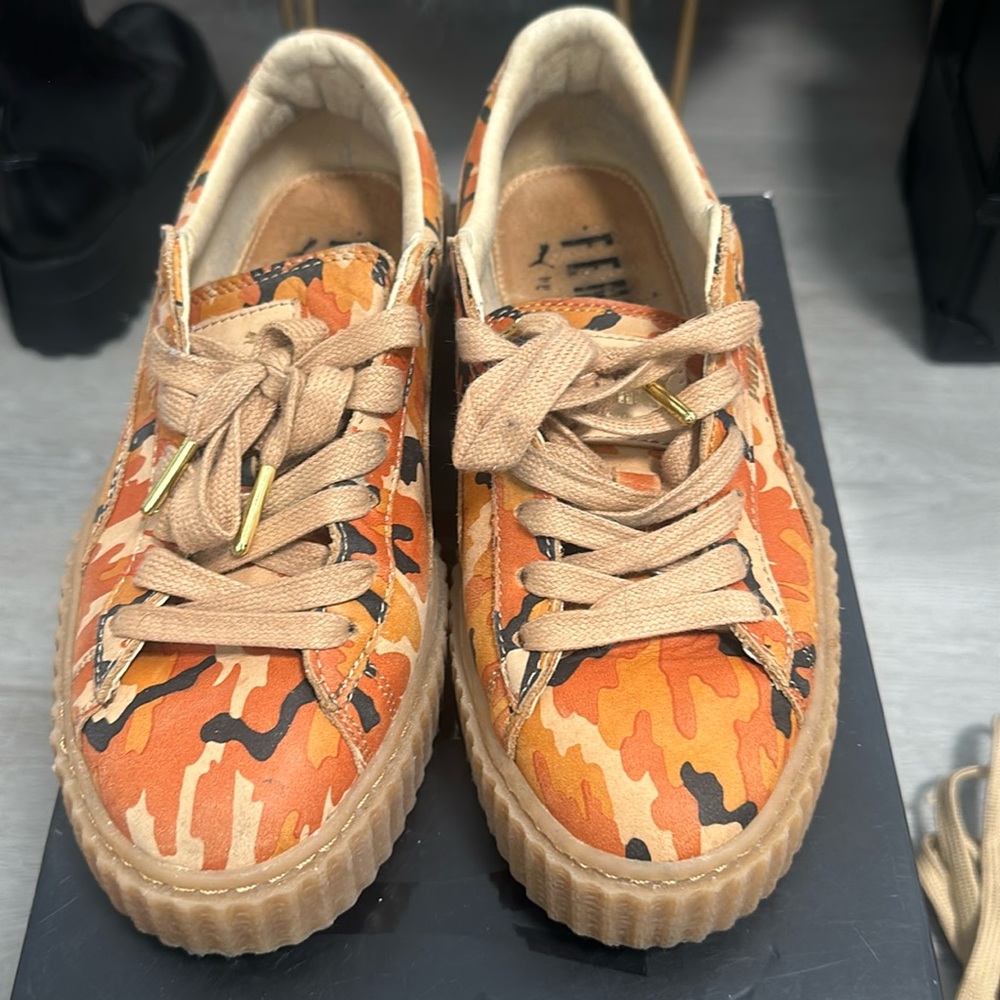 Rihanna Suede Camo Creepers